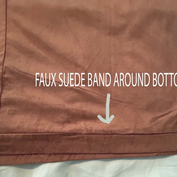 FAUX SUEDE TOP, SLEEVELESS, TOFFEE, SIZE 4X, OPENWORK PATTERN ON FRONT, PLAIN - Picture 9 of 12